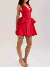 Load image into Gallery viewer, Elegant V-Neck Mini Dress - Chic &amp; Flattering | ꫀꪶꫀᧁꪖꪀᥴꫀ꠸ᠻꪗ
