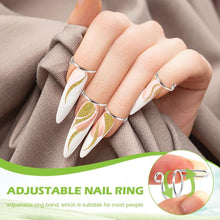 Load image into Gallery viewer, Adjustable Wudu Nail Rings Set - No Glue, No Adhesive | Perfect DIY Gift for Women (Silver)
