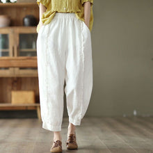 Load image into Gallery viewer, Women's High-Waist Solid-Color Capri Harem Pants
