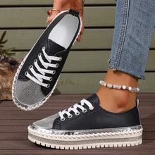 Load image into Gallery viewer, Women’s Plus Size White Sneakers – Chunky Sole Casual Everyday Shoes
