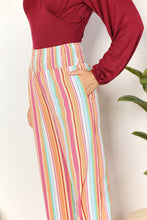 Load image into Gallery viewer, Double Take Striped Smocked Waist Pants with Pockets
