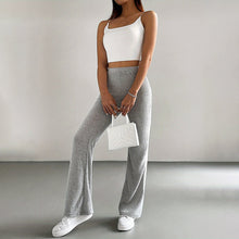 Load image into Gallery viewer, Solid Rib-Knit Pull-On Jogger Pants for Women
