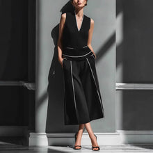 Load image into Gallery viewer, Women's Sleeveless Linen Shirt &amp; Cropped Pants Set – Casual 2-Piece Outfit
