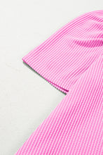 Load image into Gallery viewer, Blossom Corded Crew Neck Puff Sleeve Mini Dress
