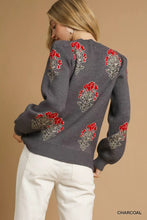 Load image into Gallery viewer, Umgee Single Flower Stem Jacquard Sweater
