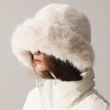 Load image into Gallery viewer, Women’s Oversized Furry Fisherman Hat – Mongolian Style Winter Hat
