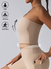 Load image into Gallery viewer, Padded Crop Top Push Up Sports Bra – Seamless Supportive Gym Tank for Women
