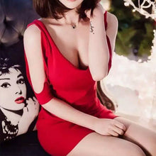 Load image into Gallery viewer, Low Cut Off Shoulder Base Mini Skirt Dress
