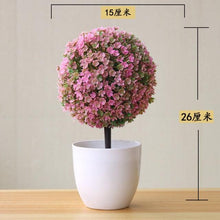 Load image into Gallery viewer, Fake Flowers Potted Ornaments 15x26cm Small Tree Potted Home Hotel Garden Decor Bonsai Artificial Home Decor
