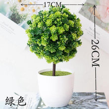 Load image into Gallery viewer, Fake Flowers Potted Ornaments 15x26cm Small Tree Potted Home Hotel Garden Decor Bonsai Artificial Home Decor
