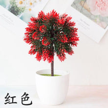 Load image into Gallery viewer, Fake Flowers Potted Ornaments 15x26cm Small Tree Potted Home Hotel Garden Decor Bonsai Artificial Home Decor
