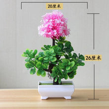 Load image into Gallery viewer, Fake Flowers Potted Ornaments 15x26cm Small Tree Potted Home Hotel Garden Decor Bonsai Artificial Home Decor
