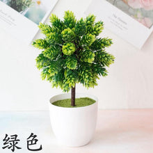 Load image into Gallery viewer, Fake Flowers Potted Ornaments 15x26cm Small Tree Potted Home Hotel Garden Decor Bonsai Artificial Home Decor
