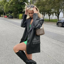 Load image into Gallery viewer, Farah Faux Leather Blazer
