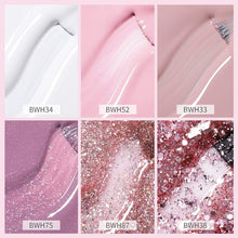 Load image into Gallery viewer, Fashion 2022 New Womens Colorful Nail Gel Polish Modern Glitter Pink Purple UV Diamond Stylish Design Nail Colors Gel For Girls and Women In Shinny Trend Color
