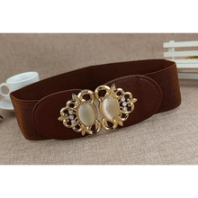 Load image into Gallery viewer, Fashion Black Elastic Waistband One-Piece Dress Women Decorative Belt Elegant Women's Style Party Dress Belts
