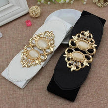 Load image into Gallery viewer, Fashion Black Elastic Waistband One-Piece Dress Women Decorative Belt Elegant Women's Style Party Dress Belts
