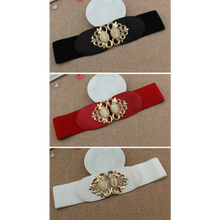 Load image into Gallery viewer, Fashion Black Elastic Waistband One-Piece Dress Women Decorative Belt Elegant Women's Style Party Dress Belts
