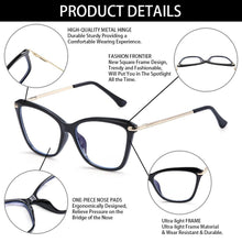 Load image into Gallery viewer, Fashion Cat Eye Eyeglasses For Women Men Flexible Portable Anti Blue Rays Glasses Computer Glasses Optical Eyewear For Men And Women Optical Eyewear Fashionable Eyewear
