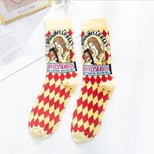 Load image into Gallery viewer, Fashion Colorful Print Socks Women Mushroom Spring Woman Socks Cotton Socks For Women Cotton Men's and Women's Printed Funky Socks - Unisex Mid Crew Length Breathable Pure Cotton Super Soft Quirky Prints Socks
