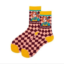 Load image into Gallery viewer, Fashion Colorful Print Socks Women Mushroom Spring Woman Socks Cotton Socks For Women Cotton Men's and Women's Printed Funky Socks - Unisex Mid Crew Length Breathable Pure Cotton Super Soft Quirky Prints Socks
