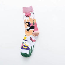 Load image into Gallery viewer, Fashion Colorful Print Socks Women Mushroom Spring Woman Socks Cotton Socks For Women Cotton Men's and Women's Printed Funky Socks - Unisex Mid Crew Length Breathable Pure Cotton Super Soft Quirky Prints Socks

