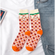 Load image into Gallery viewer, Fashion Colorful Print Socks Women Mushroom Spring Woman Socks Cotton Socks For Women Cotton Men's and Women's Printed Funky Socks - Unisex Mid Crew Length Breathable Pure Cotton Super Soft Quirky Prints Socks
