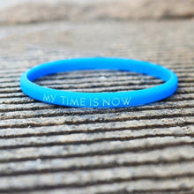 Load image into Gallery viewer, Fashion Couple Bracelets My Time Is Now Silicone Bracelet For Men Women Rubber Wrist Outdoor Sports Elasticity Bangle Strap Silicone Inspirational Bracelets Set For Mens Women Motivation Rubber Wristbands Bracelet
