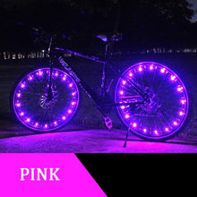 Load image into Gallery viewer, Fashion Durable Bicycle Spoke Light Bike Tire Wind Wheel Lights Flash Spoke Ribbon Light Lamp Outdoor Night Cycling Lights Bike Wheel Spoke Light Waterproof Bright Bicycle Light Strip
