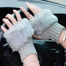 Load image into Gallery viewer, Fashion Fingerless Warm Wool Knitted Classic Fur Half One Size Finger Gloves For Women Cute Soft And Comfortable Trendy Fashion Stretchy Gloves For Women
