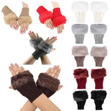 Load image into Gallery viewer, Fashion Fingerless Warm Wool Knitted Classic Fur Half One Size Finger Gloves For Women Cute Soft And Comfortable Trendy Fashion Stretchy Gloves For Women
