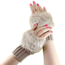 Load image into Gallery viewer, Fashion Fingerless Warm Wool Knitted Classic Fur Half One Size Finger Gloves For Women Cute Soft And Comfortable Trendy Fashion Stretchy Gloves For Women
