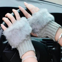 Load image into Gallery viewer, Fashion Fingerless Warm Wool Knitted Classic Fur Half One Size Finger Gloves For Women Cute Soft And Comfortable Trendy Fashion Stretchy Gloves For Women
