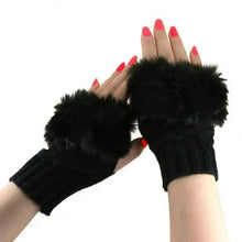 Load image into Gallery viewer, Fashion Fingerless Warm Wool Knitted Classic Fur Half One Size Finger Gloves For Women Cute Soft And Comfortable Trendy Fashion Stretchy Gloves For Women
