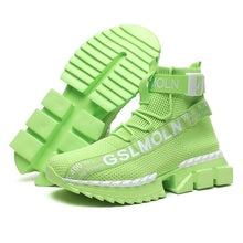 Load image into Gallery viewer, Fashion Flying Woven Sock Mens High Top Sneakers Men Non-slip Shoes Casual Shoes Running Modern Shoes Non Slip Athletic Tennis Walking Type Sneakers Hip Hop Style
