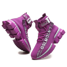 Load image into Gallery viewer, Fashion Flying Woven Sock Mens High Top Sneakers Men Non-slip Shoes Casual Shoes Running Modern Shoes Non Slip Athletic Tennis Walking Type Sneakers Hip Hop Style
