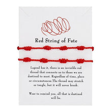 Load image into Gallery viewer, Fashion Handmade 7 Knots Red String Bracelet For Protection Lucky Amulet Friendship Braid Rope Wristband Good Luck Protection Bracelet Amulet For Protection Gift For Women Men Boys
