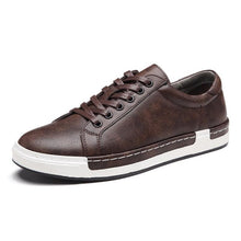 Load image into Gallery viewer, Fashion Leather Mens Shoes Soft High Quality Mens Casual Shoes Flat Footwear Classic Black White Men Fashion Walking Shoes Comfortable Modern Design
