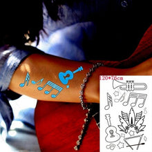 Load image into Gallery viewer, Fashion Luminous Sticker Tattoos Waterproof Temporary Different Luxury Tattoos For Womens Mens Kids
