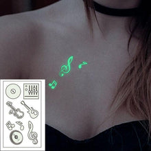 Load image into Gallery viewer, Fashion Luminous Sticker Tattoos Waterproof Temporary Different Luxury Tattoos For Womens Mens Kids
