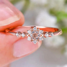 Load image into Gallery viewer, Fashion Luxury 925 Sterling Silver Snowflake Ring  - 2021 Trending Fashion Jewelry for women Wedding Band Ring Promise Love Engagement Rings
