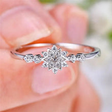Load image into Gallery viewer, Fashion Luxury 925 Sterling Silver Snowflake Ring  - 2021 Trending Fashion Jewelry for women Wedding Band Ring Promise Love Engagement Rings
