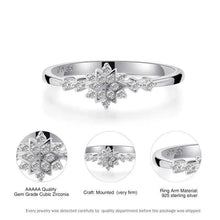 Load image into Gallery viewer, Fashion Luxury 925 Sterling Silver Snowflake Ring  - 2021 Trending Fashion Jewelry for women Wedding Band Ring Promise Love Engagement Rings
