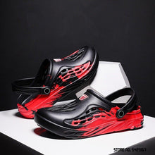 Load image into Gallery viewer, Fashion Men Sandals Summer Hole Rubber Clogs Garden Shoes Beach Flat Slippers Slip On Beach Sandals Lightweight Slippers Water Shoes

