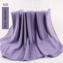 Load image into Gallery viewer, Fashion Soft Long Plain High Quality Premium Heavy Lightweight Elegant Chiffon Hijab Scarf  Scarves Hijabs Lightweight Islamic Head Wear Escharpe Shawls Long Shawls For Women
