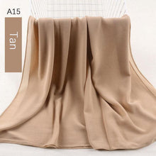 Load image into Gallery viewer, Fashion Soft Long Plain High Quality Premium Heavy Lightweight Elegant Chiffon Hijab Scarf  Scarves Hijabs Lightweight Islamic Head Wear Escharpe Shawls Long Shawls For Women
