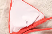 Load image into Gallery viewer, Fashion Swimwear Women Bikini Sets Women Lace Up Two Piece String Bikinis Beach Swimsuit Triangle Bathing Suit Side Tie Swimwear String Swimming Suit For Women Bathing Suit Micro Halter String Triangle Bikini
