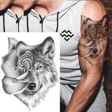 Load image into Gallery viewer, Fashion Temporary Sticker Tiger Tattoo Waterproof Removable Realistic Body Tatoo For Mens
