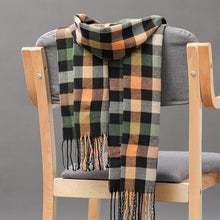 Load image into Gallery viewer, Fashion Winter Casual Classic Soft Plaid Popular Couple Lightweight Tartan Muffler Warm Scarf Cashmere Scarves Shawls Wraps Lightweight Women Warm Lattice Scarves Cashmere Hijab For Women
