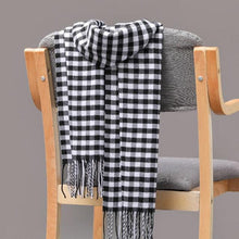 Load image into Gallery viewer, Fashion Winter Casual Classic Soft Plaid Popular Couple Lightweight Tartan Muffler Warm Scarf Cashmere Scarves Shawls Wraps Lightweight Women Warm Lattice Scarves Cashmere Hijab For Women
